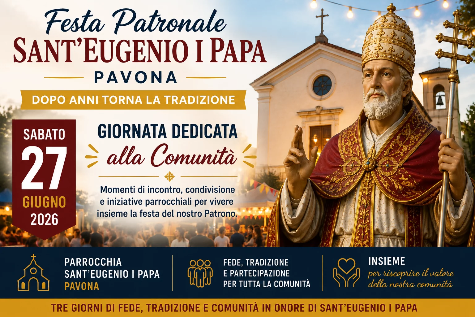 Festa Patronale Sant'Eugenio I Papa Pavona 2026
