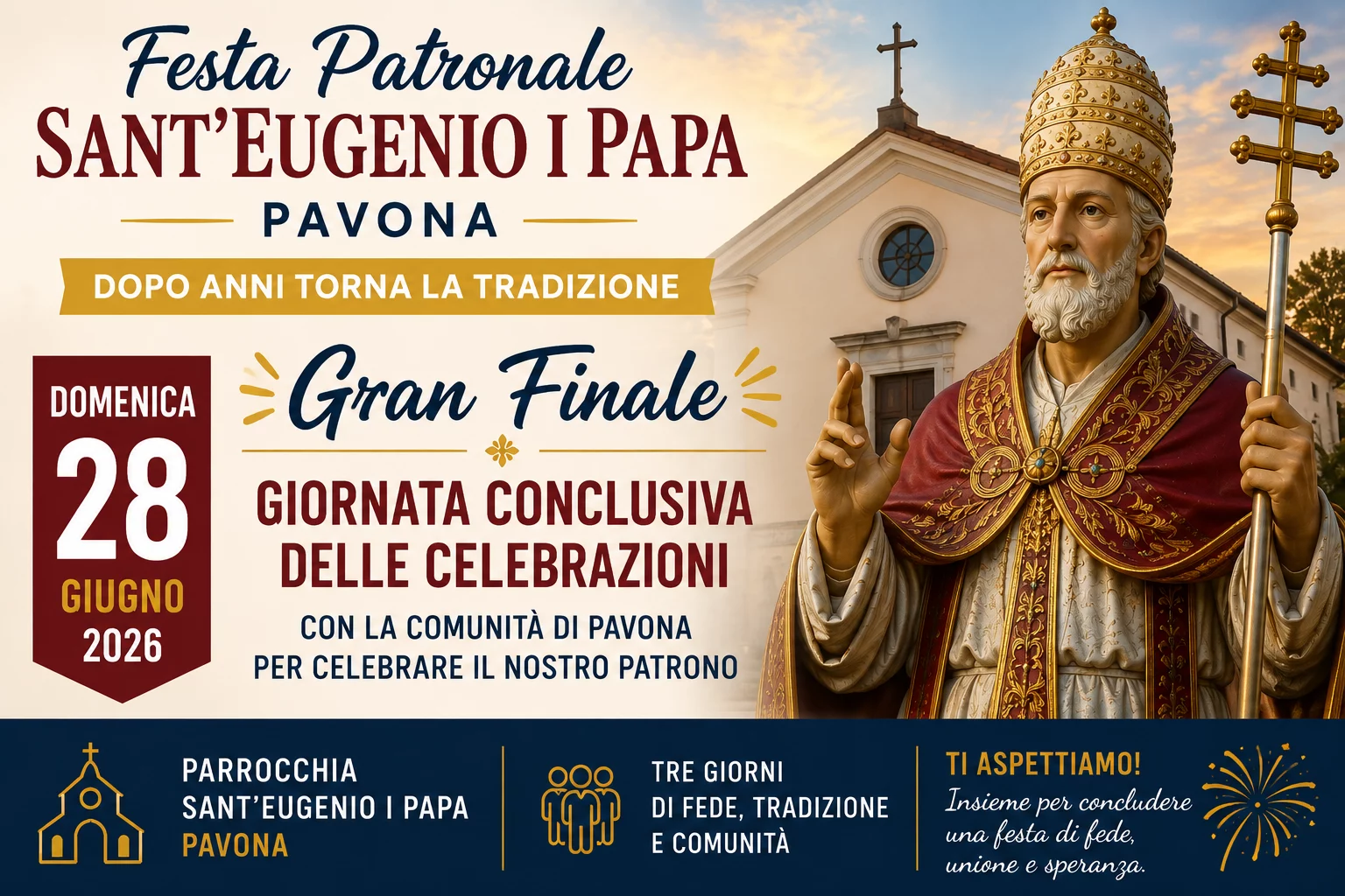 Festa Patronale Sant'Eugenio I Papa Pavona 2026