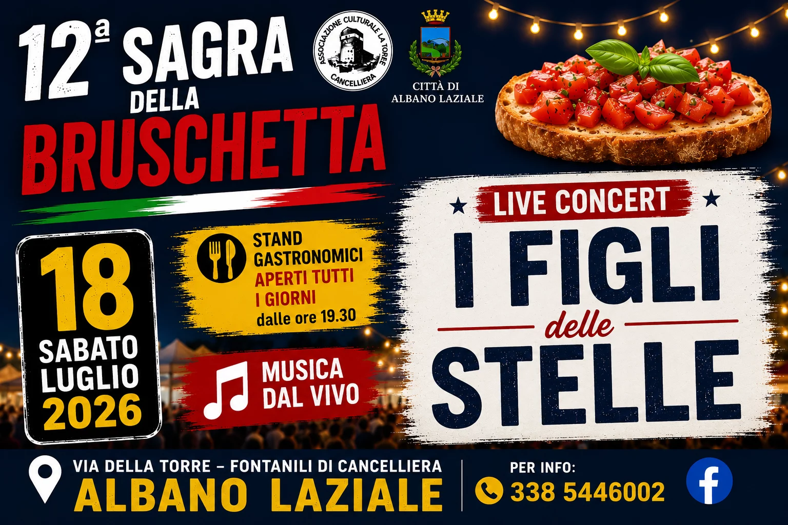 I Figli delle Stelle alla Sagra della Bruschetta 2026 di Cancelliera