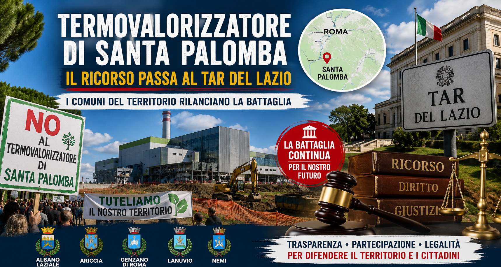 Ricorso termovalorizzatore Santa Palomba e dibattito sul futuro dell'impianto